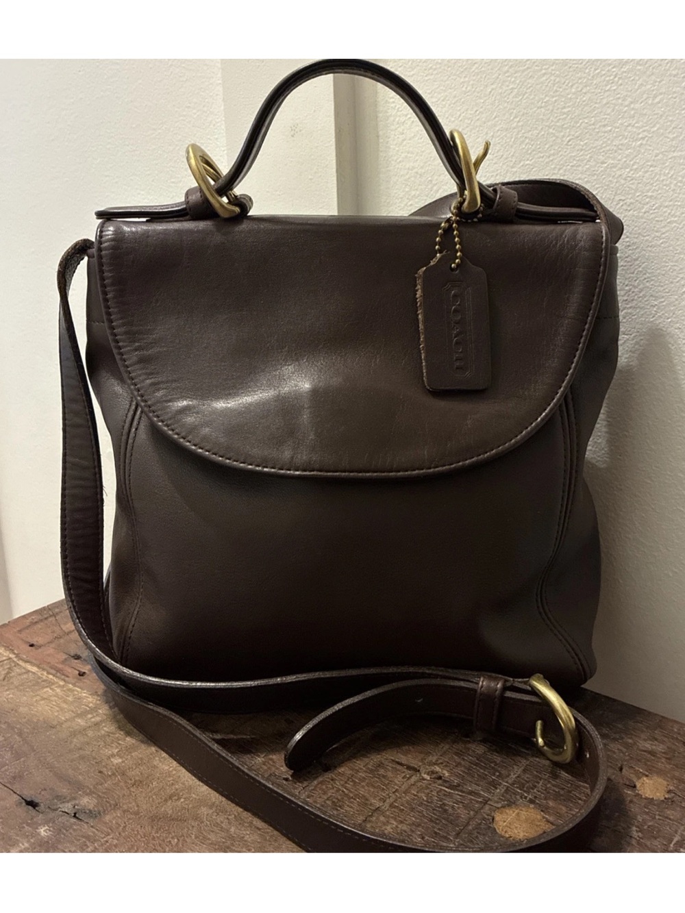 Vintage Coach 1996 Legacy SoHo Collection Top Handle bag in mahogany 4158